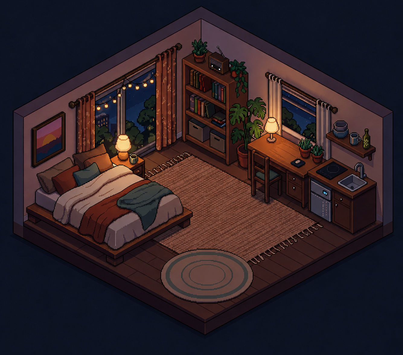 The room at night